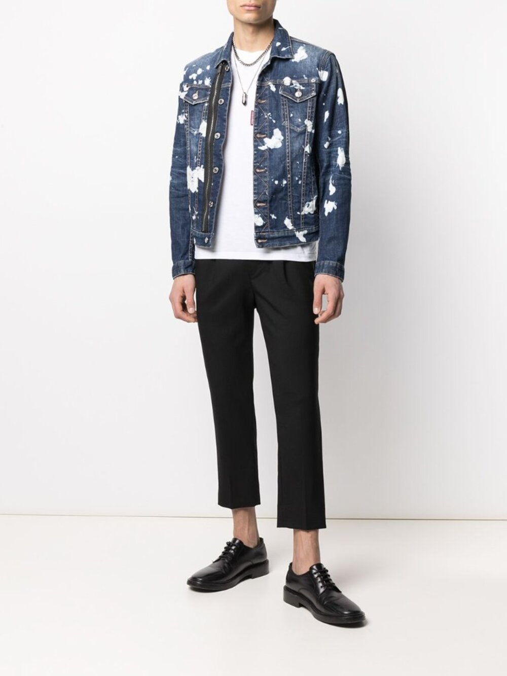 Dsquared2 Denim Jacket and matching paint-splattered jeans set